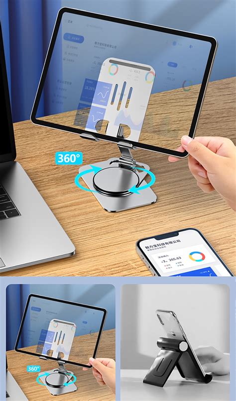 Goojodoq Tablet Stand Holder Rotating Aluminium Phone Stand Stand