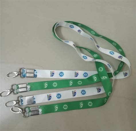 Green And White Printed ID Card Lanyard 20 Mm At Rs 27 Piece In