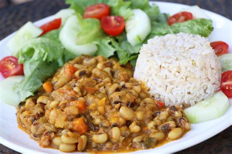 Curry Coconut Black Eyed Peas Vegan Caribbean Kickstart