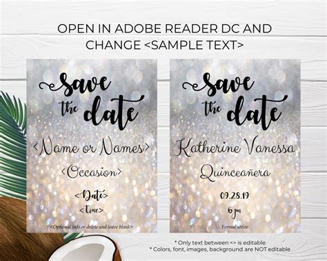 Save the Date Anniversary Invitation Instant Digital Download | Etsy