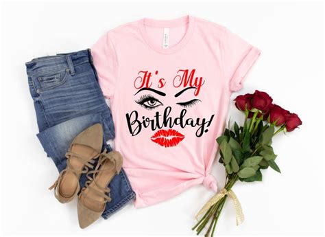 Eyelash And Lips Birthday Shirtbirthday Party Shirtbirthday Etsy