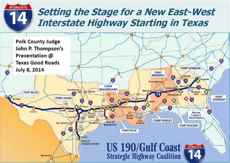 Interstate Guide Interstate 14 Brady Texas Map Printable Maps