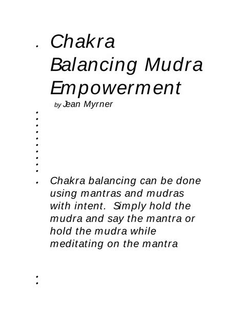 PDF Chakra Balancing Mudra Empowermentapi Ning