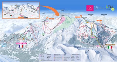 La Thuile – La Rosiere (Espace San Bernardo) Trail Map • Piste Map