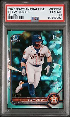 2022 Bowman Draft Chrome Sapphire BDC152 Drew Gilbert Aqua 20 PSA 10