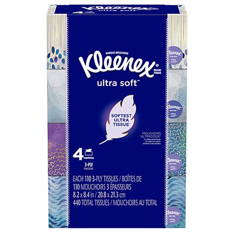 Kleenex Ultra Soft 4 Pack 2-Ply Tissue 4 ea | Facial Tissue | Reasor's