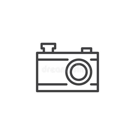 Photo Camera Outline Icon Stock Vector Illustration Of Professional