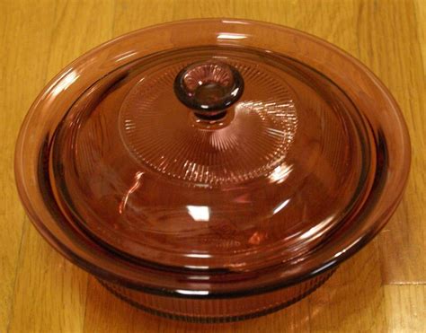 Corning Visions Vision Ware Cranberry Ounce Round Casserole Baking