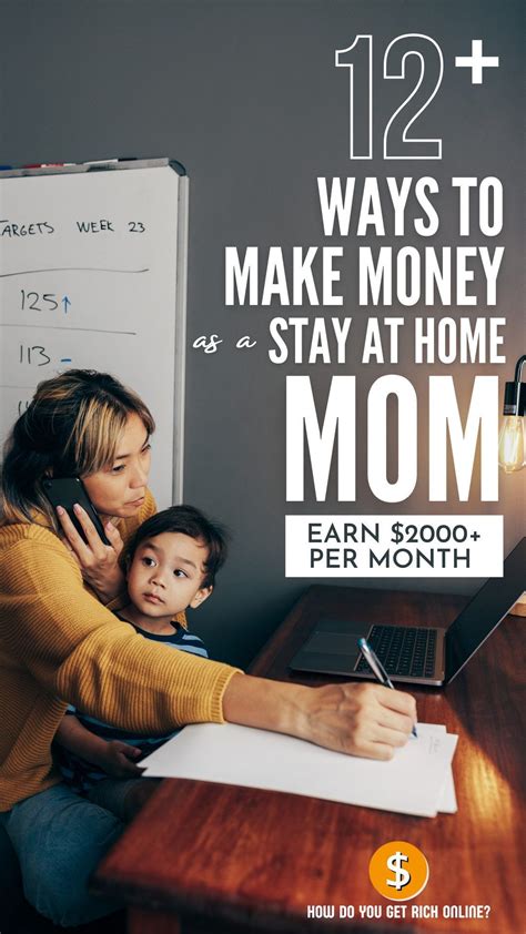 12 Ways To Make Money As A Stay At Home Mom How To Make Money Mom