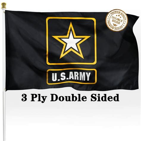 Danf Double Sided Flag For Us Army 3 Ply 3x5 Outdoor Banner Heavy Duty Double Stitched Vivid