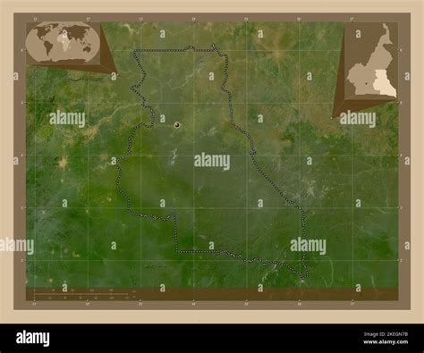 Est Region Of Cameroon Low Resolution Satellite Map Corner Auxiliary