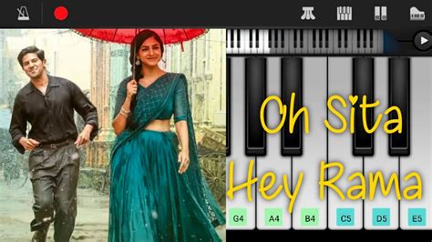 Oh Sita Hey Rama Easy Piano Tutorial Sita Ramam Dulquer Salmaan