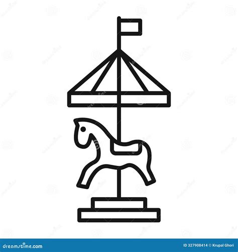 Carousel Icon Black Line Art Vector Logo Stock Vector - Illustration of ...