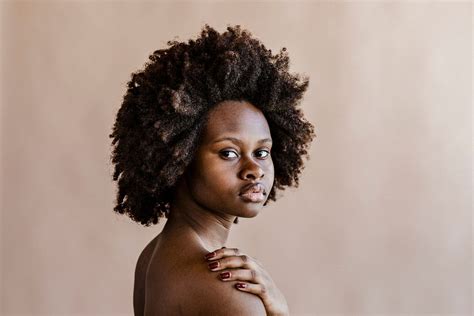 Beautiful Naked Black Woman Afro Premium Photo Rawpixel