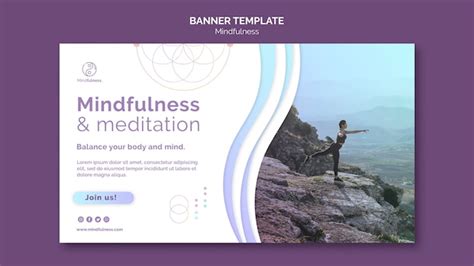 Mindfulness Concept Banner Template Free Psd File