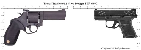 Taurus Tracker 992 4 Vs Stoeger STR 9MC Size Comparison Handgun Hero