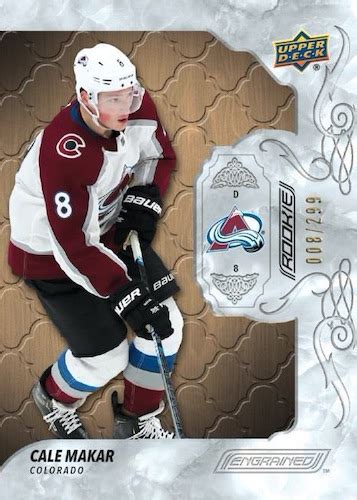 Upper Deck Engrained Hockey Checklist Set Info Boxes Date