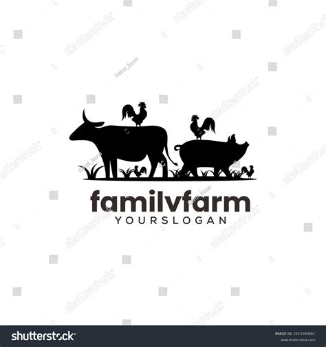 Family Farm Logo Design Template Stock Vector (Royalty Free) 2215540467 | Shutterstock