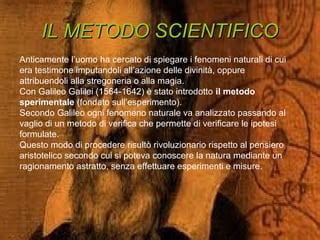 Il Metodo Scientifico PPT