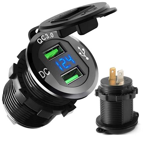 ŁADOWARKA MOTOCYKL 2x USB QC3 0 WOLTOMIERZ 3A ALU za 40 zł z Puławy