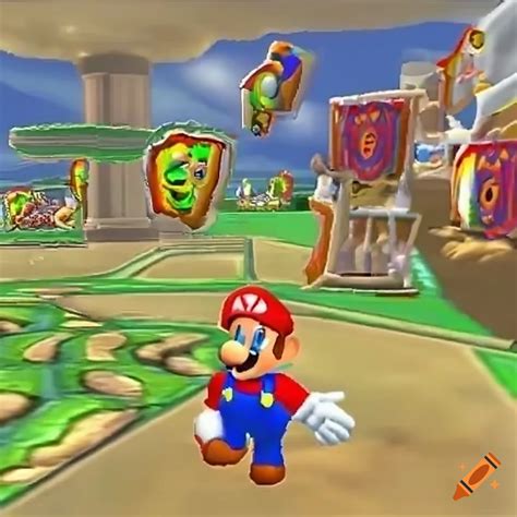 Screenshot Of Super Mario Sunshine Gameplay On Craiyon