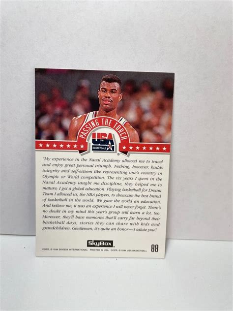 1994 Skybox USA Basketball 88 David Robinson For Sale Online EBay