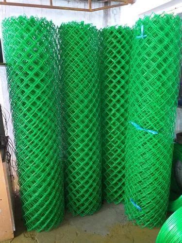 PVC Coated GI Chain Link Fence 75x75 Mm 3 Mm At 10 Sq Ft In