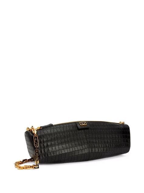 Shop Giuseppe Zanotti Jumbo Crocodile Effect Clutch Bag With Express