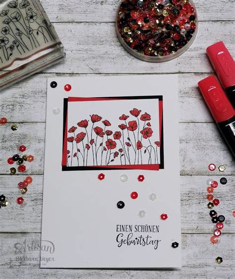 Stampin Up Painted Poppies Poppy Blossom Magic Blumenkarten