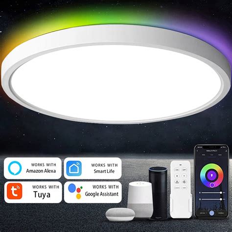 Smart LED Lampa Sufitowa Z Pilotem 30CM App Alexa HCD ATL0307 Cena