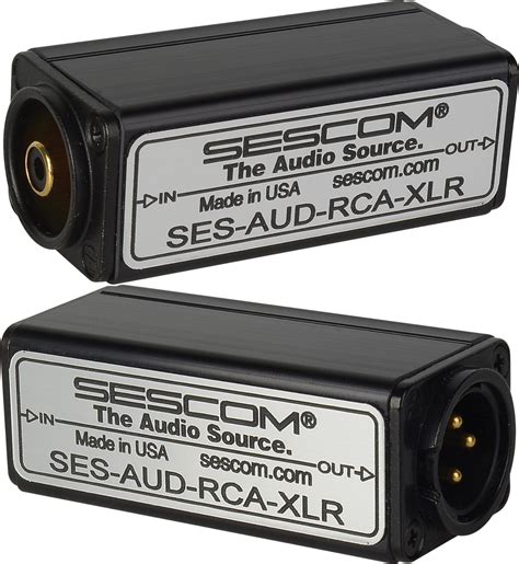 Sescom AUD-RCA-XLR 1-Channel RCA to XLR Unbalanced to Balanced Audio ...