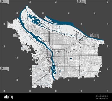 Portland Map Detailed Map Of Portland City Administrative Area