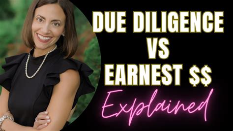 The Difference Between Due Diligence And Earnest Money Explained Youtube