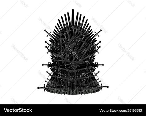 Iron Throne Icon Isolated Royalty Free Vector Image