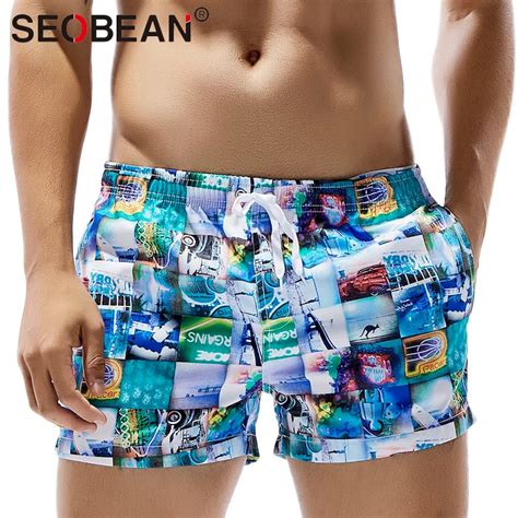 Seobean Brand Mens Beach Shorts Board Surf Sports Basketball Running