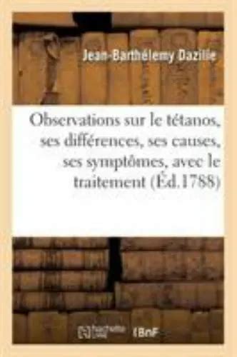 OBSERVATIONS SUR LE T Tanos Ses Diff Rences Ses Causes Ses Sympt Mes