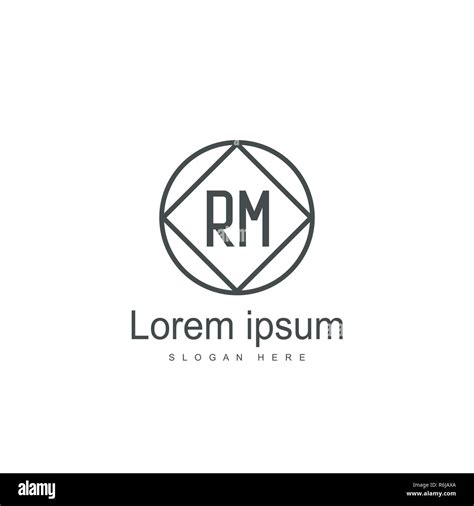 Rm Logo Template Design Initial Letter Logo Template Design Stock