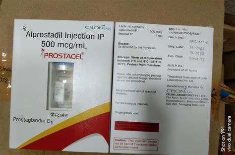Alprostadil 500 Mcgml Injection At Rs 3500vial Mumbai Id 25936660930