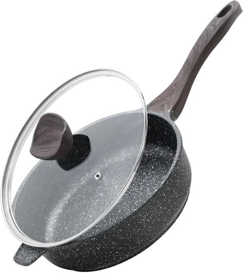 Kordisen Nonstick Deep Frying Pan With Lid 10 Inch Non Stick Skillet Saute Pan For