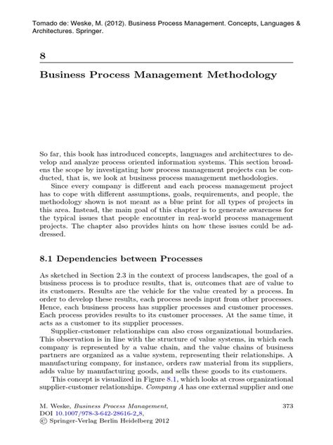 Business Process Management Methodology Pdf Business Process Performance Indicator