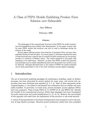 Fillable Online Lfcs Inf Ed Ac A Class Of Pepa Models Exhibiting