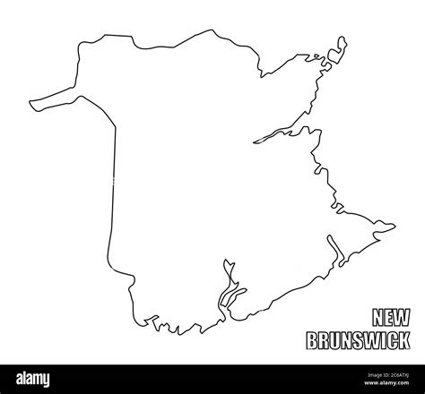 New Brunswick Province Outline Map Stock Vector Image Art Alamy