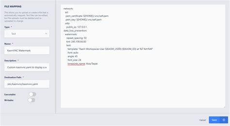 File Mappings — Kasm 1160 Documentation