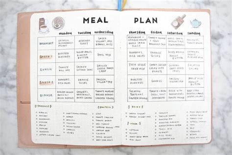 Creative Bullet Journal Meal Plan Ideas To Keep You Organized And