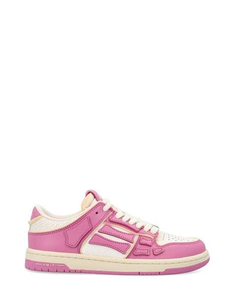 Amiri Collegiate Skel Low Top Sneakers In Pink Lyst