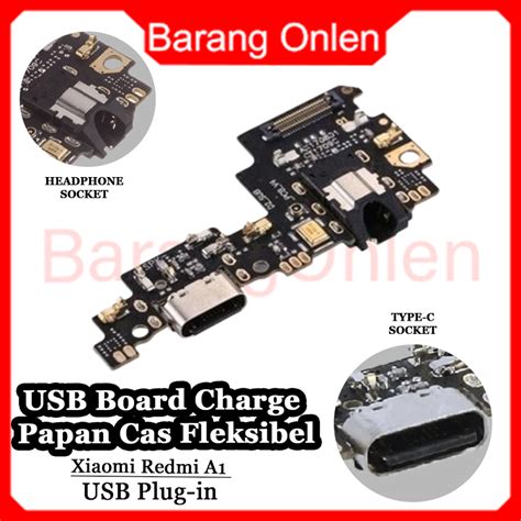 Jual Xiaomi Redmi A1 USB Board Charge Cas PCB Plugin Type C Socket