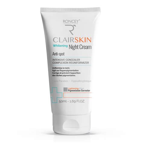 Roncey Clairskin Creme De Nuit Eclaircissante Anti Taches Ml Au