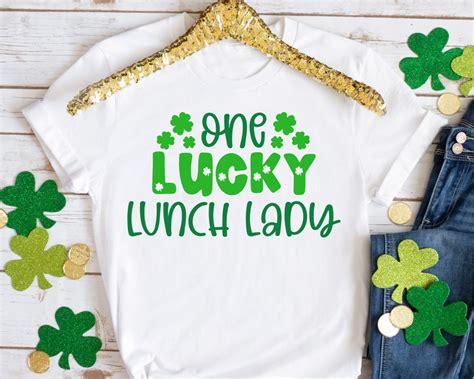 One Lucky Lunch Lady Svg Lunch Lady St Patricks Day Svg Etsy