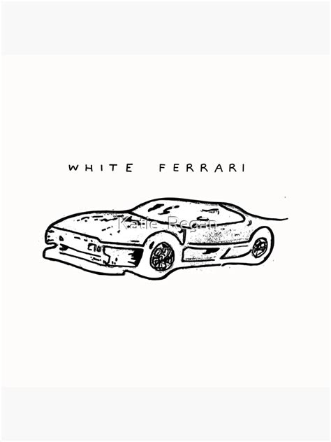 White Ferrari Frank Ocean Album Sticker By Ktr Redbubble