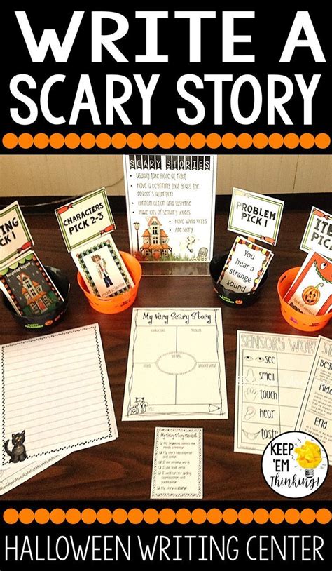 Halloween Narrative Writing Center Prompts And Activities Write A Scary